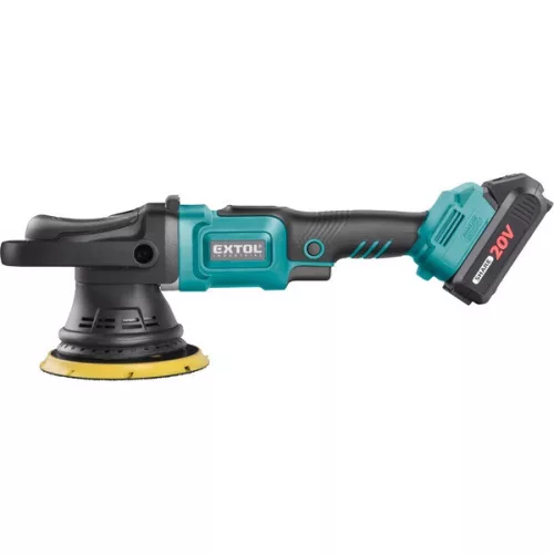 EXTOL INDUSTRIAL Share20V akkus excenteres polírozógép, szénkefe nélküli, 20V, 150 mm