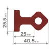 FORTUM derékszög szorító, L-alakú, 2 db, 140×140 mm, ALU