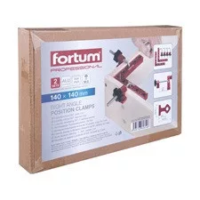FORTUM derékszög szorító, L-alakú, 2 db, 140×140 mm, ALU