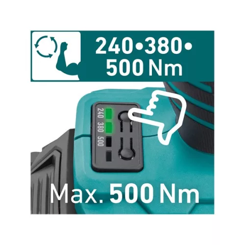 EXTOL INDUSTRIAL Share20V akkus ütvecsavarozó 1/2" szénkefementes, 20V 2Ah, töltő, 500 Nm