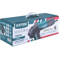 EXTOL INDUSTRIAL sarokcsiszoló 125mm 1550W, kefementes, fordulatszám-szabályozással, lágy indítással