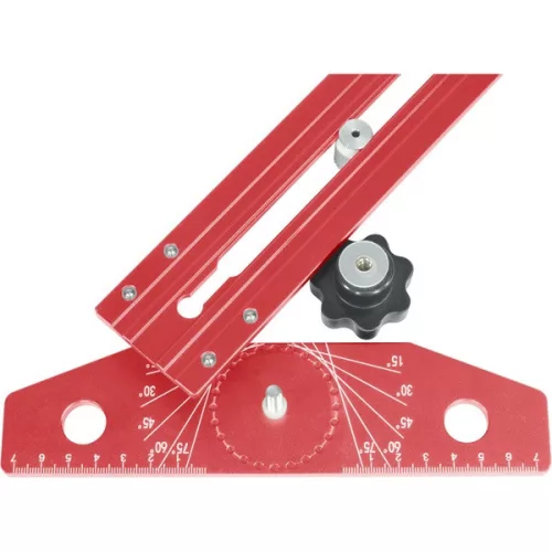 FORTUM asztalos T-vonalzó és szögmérő, 350×190 mm, ALU, lézergravírozott, mm beosztással
