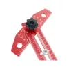 FORTUM asztalos T-vonalzó és szögmérő, 350×190 mm, ALU, lézergravírozott, mm beosztással
