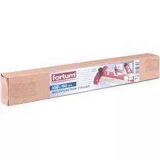 FORTUM asztalos T-vonalzó és szögmérő, 350×190 mm, ALU, lézergravírozott, mm beosztással