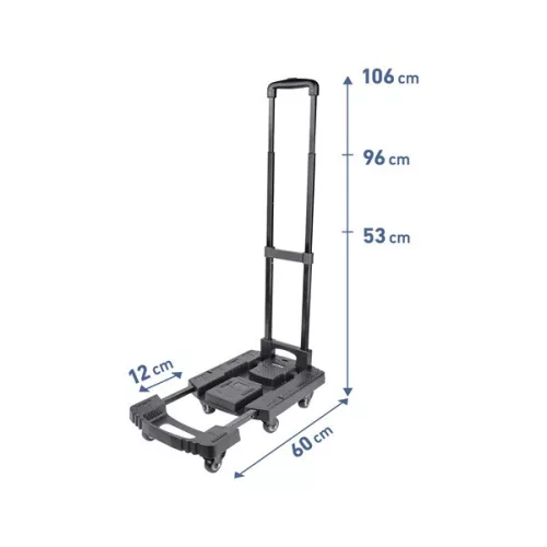 EXTOL PREMIUM összecsukható kézikocsi, 100kg teherbírás, 6 kerekű