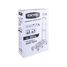 EXTOL PREMIUM összecsukható kézikocsi, 100kg teherbírás, 6 kerekű