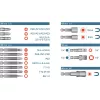 EXTOL PREMIUM 37 db-os bit- és dugófej készlet bittartó szárral, műanyag tartóban
