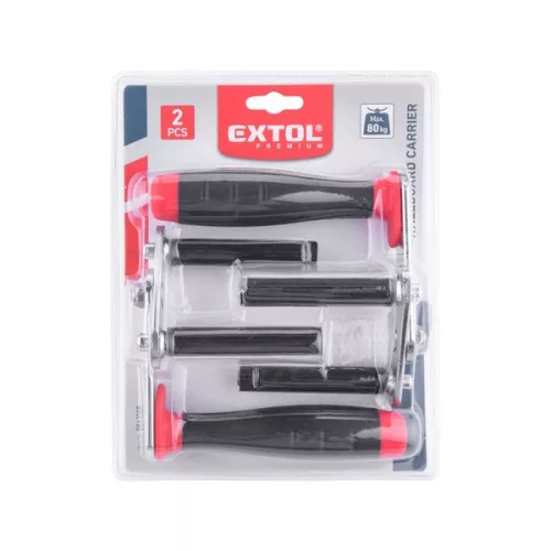 EXTOL PREMIUM fém gipszkarton emelő, kézi panelhordó, 2 db