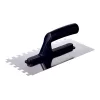 EXTOL CRAFT rozsdamentes glettelőkanál csempézőhöz 270×128×80mm 6×6mm műanyag nyél