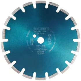   EXTOL INDUSTRIAL gyémántvágó ASZFALT-ra, friss betonhoz, ipari korong, szegmenses; 350×25,4mm, száraz és vizes vágásra