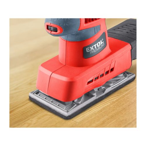 EXTOL PRMIUM vibrációs csiszológép 200 W, max. 13.000 ford/perc, 93×185 mm papír