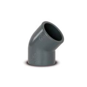   PVC csőidom, 45 fokos szögben hajlított, D90 mm - megbízható minőségű, könnyen szerelhető termék