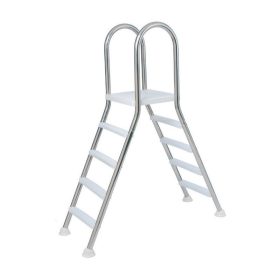   Rozsdamentes kétágú létra, 4+4 fokkal, maximum 1.2 m magasságig használható