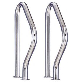   Rozsdamentes korlát, AISI316, 795 x 490 mm, 2 darabos készlet, tengeri környezetbe alkalmas