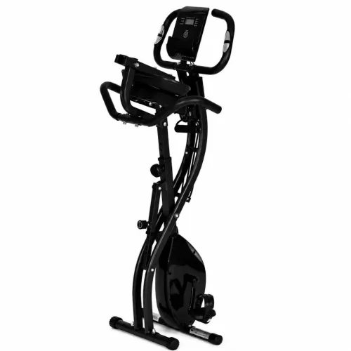 MOVEPRO összecsukható mágneses szobakerékpár háttámlával, ellenállásszalagokkal, 8 fokozat, 120 kg