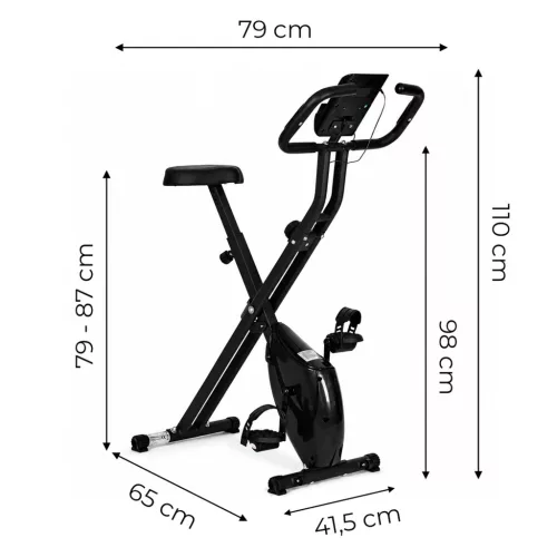 MOVEPRO összecsukható mágneses szobakerékpár, 8 ellenállási szint, 120 kg teherbírás