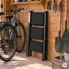 ModernHome összecsukható 3-step acél létra biztonsági zárral, fekete