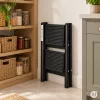 ModernHome összecsukható 2-step acél fellépő létra biztonsági zárral, fekete