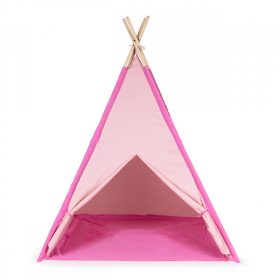   Indián tipi sátor, rózsaszín wigwam gyerekeknek, játéksátor - outdoor, beltéri, gyermek játék, táborozás