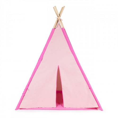 Indián tipi sátor, rózsaszín wigwam gyerekeknek, játéksátor - outdoor, beltéri, gyermek játék, táborozás