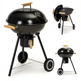   Kerti grill fedéllel és kerekekkel - BBQ sütő kerti partikhoz, grillezéshez, piknikezéshez.