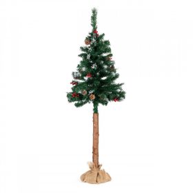   Karácsonyfa 160 cm, műanyag fenyőágakkal - ünnepi dekoráció, karácsonyi díszek