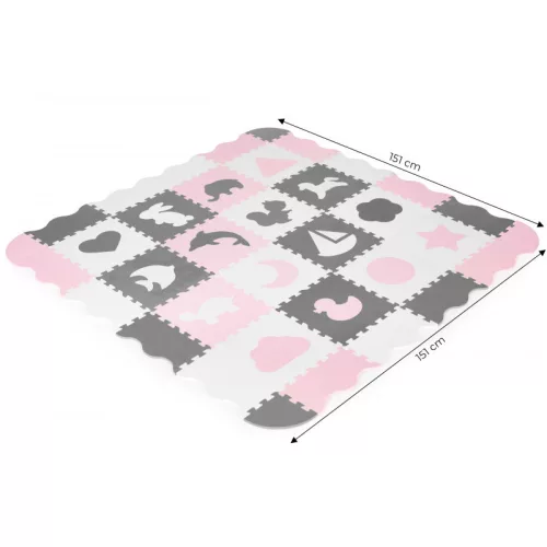 Habos szőnyeg kerítéssel puzzle száraz medence 36 elemes ECOTOYS