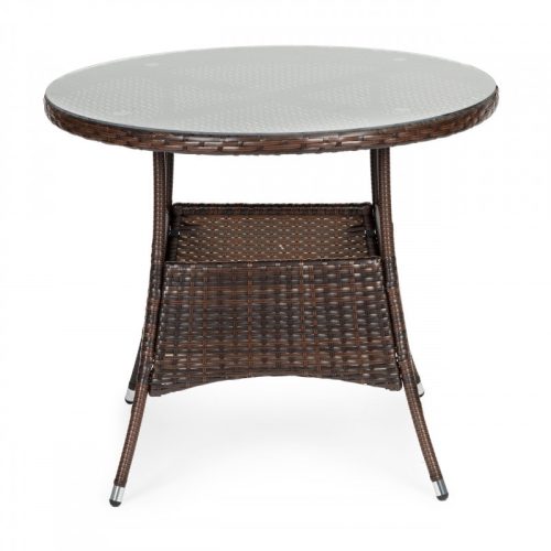 Rattan kerti bútor szett 4 székkel és üveglappal ellátott asztallal