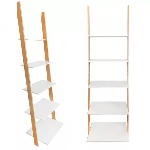 Bambusz létratartó állvány - dekoratív, praktikus, otthoni bútor, bambusz létra, növénytartó, szobanövény stand