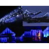 Kültéri dekorációs karácsonyi fényfüzér 500db LED 19m-es függöny - karácsonyi dekoráció, kültéri fények