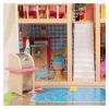 Fa babaház bútorokkal, medencével és világítással ECOTOYS