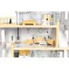 Baba ház 17 darab fából készült bútorral - ECOTOYS - gyerekeknek, játék, baba, bútor, fa, kreatív, minőségi