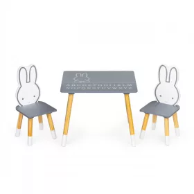 Gyerekasztal két székkel gyermekbútor készlet ECOTOYS