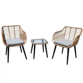   Garden Select rattan kerti bútorszett székekkel és üveglapos asztallal