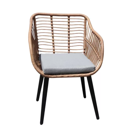 Garden Select rattan kerti bútorszett székekkel és üveglapos asztallal