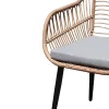 Garden Select rattan kerti bútorszett székekkel és üveglapos asztallal