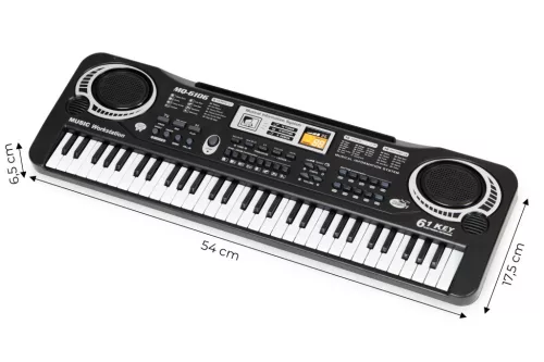 MULTISTORE gyerek billentyűs zongora mikrofonnal és tápegységgel