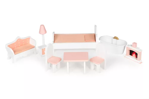 ECOTOYS nagy babaház bútor készlettel