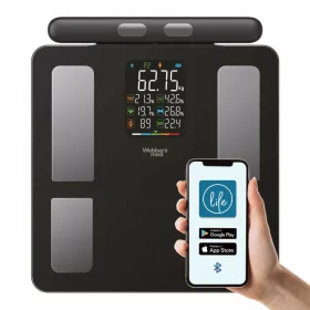  WEBBER analitikus fürdőszobai mérleg 15 paraméterrel Apple Health és Google Fit támogatással