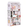 ECOTOYS Alice babaház 3 szinttel, 4 szobával, 9 bútoros készlet