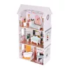 ECOTOYS Alice babaház 3 szinttel, 4 szobával, 9 bútoros készlet