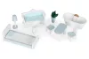 ECOTOYS Alice babaház 3 szinttel, 4 szobával, 9 bútoros készlet