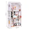 ECOTOYS Alice babaház 3 szinttel, 4 szobával, 9 bútoros készlet