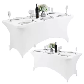   MultiGarden fehér sztreccs asztalterítő catering asztalhoz 240 cm 8FT