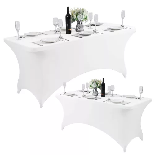 MultiGarden fehér sztreccs asztalterítő catering asztalhoz 240 cm 8FT
