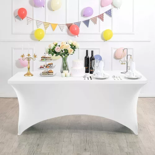 MultiGarden fehér sztreccs asztalterítő catering asztalhoz 240 cm 8FT