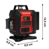 LONGWELL INDUSTRIAL LTD 360° 4D keresztvonalas zöld lézerszintező, 16 vonalas