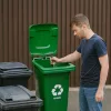 MULTISTORE 120L zöld szemetes konténer üveghez, gumikkal
