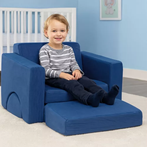 ECOTOYS moduláris fotel gyerekeknek, összecsukható, 8 puha párnával, kék