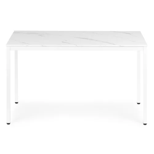 ModernHome fehér márványhatású konyha- és étkezőasztal, számítógépasztal 120x60 cm, 4-5 fő részére